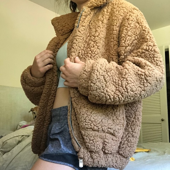cute bear fluffy jacket - Picture 2 of 4